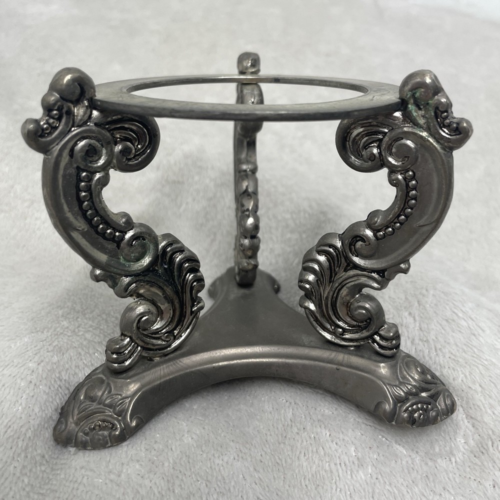 Vintage Three Footed Stand Godinger Silver Art Co Silverplated Orb Ball Holder