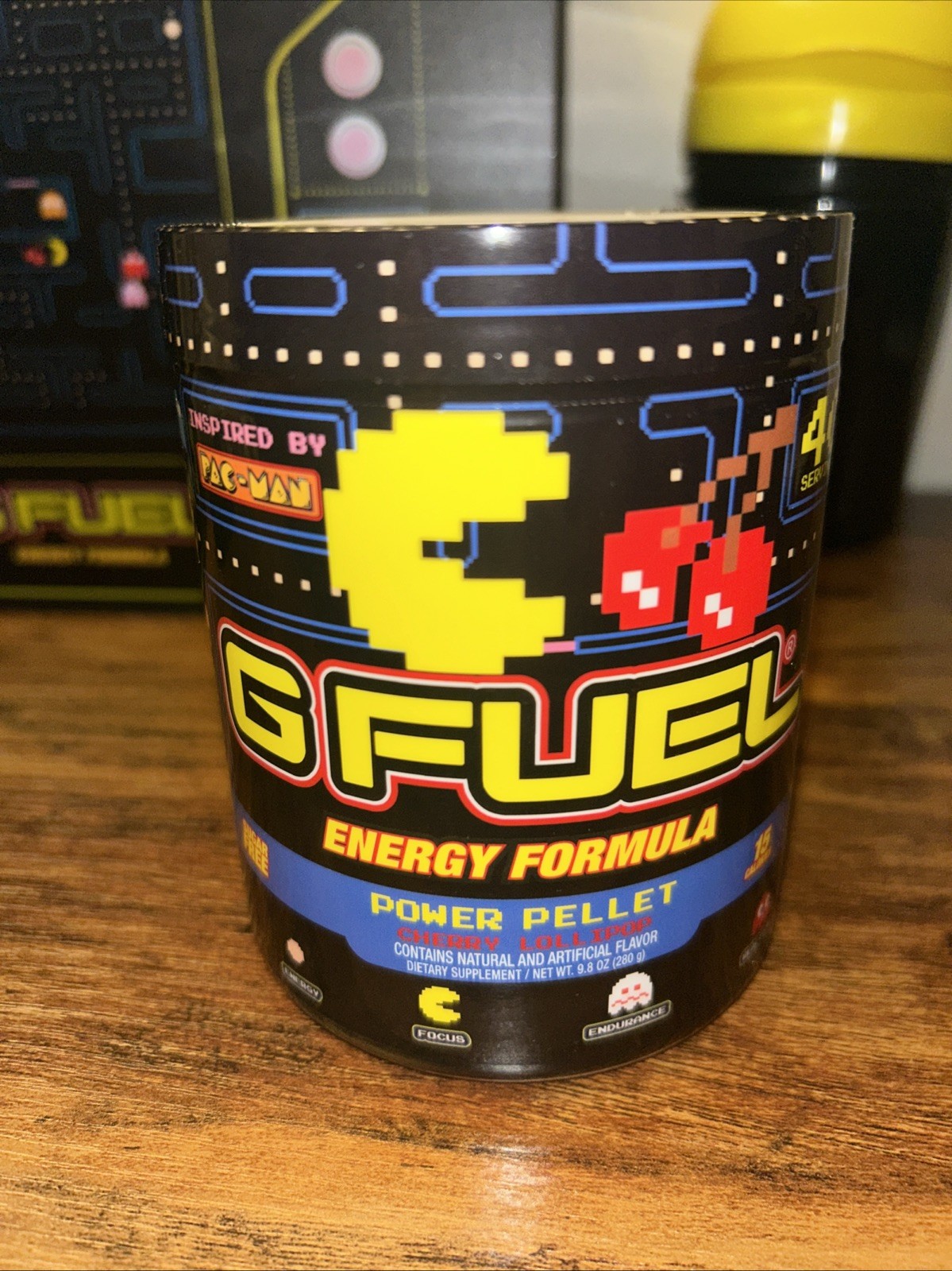 GFUEL x Pac-Man Power Pellet Collector’s Box - LIGHT UP - Shaker Cup & Tub