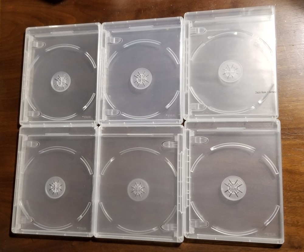 6 PCS  BLU-RAY SINGLE Disc clear cases