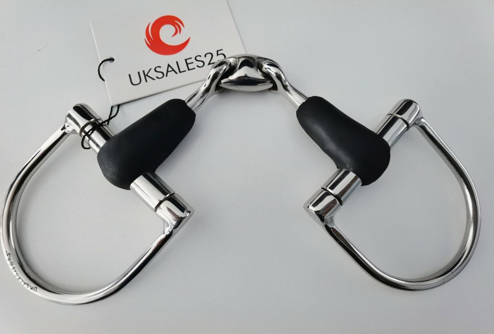 Rubber Covered D Ring Double-Jointed/ Eggbutt SS Snaffle Bit *SAME DAY DISPATCH*
