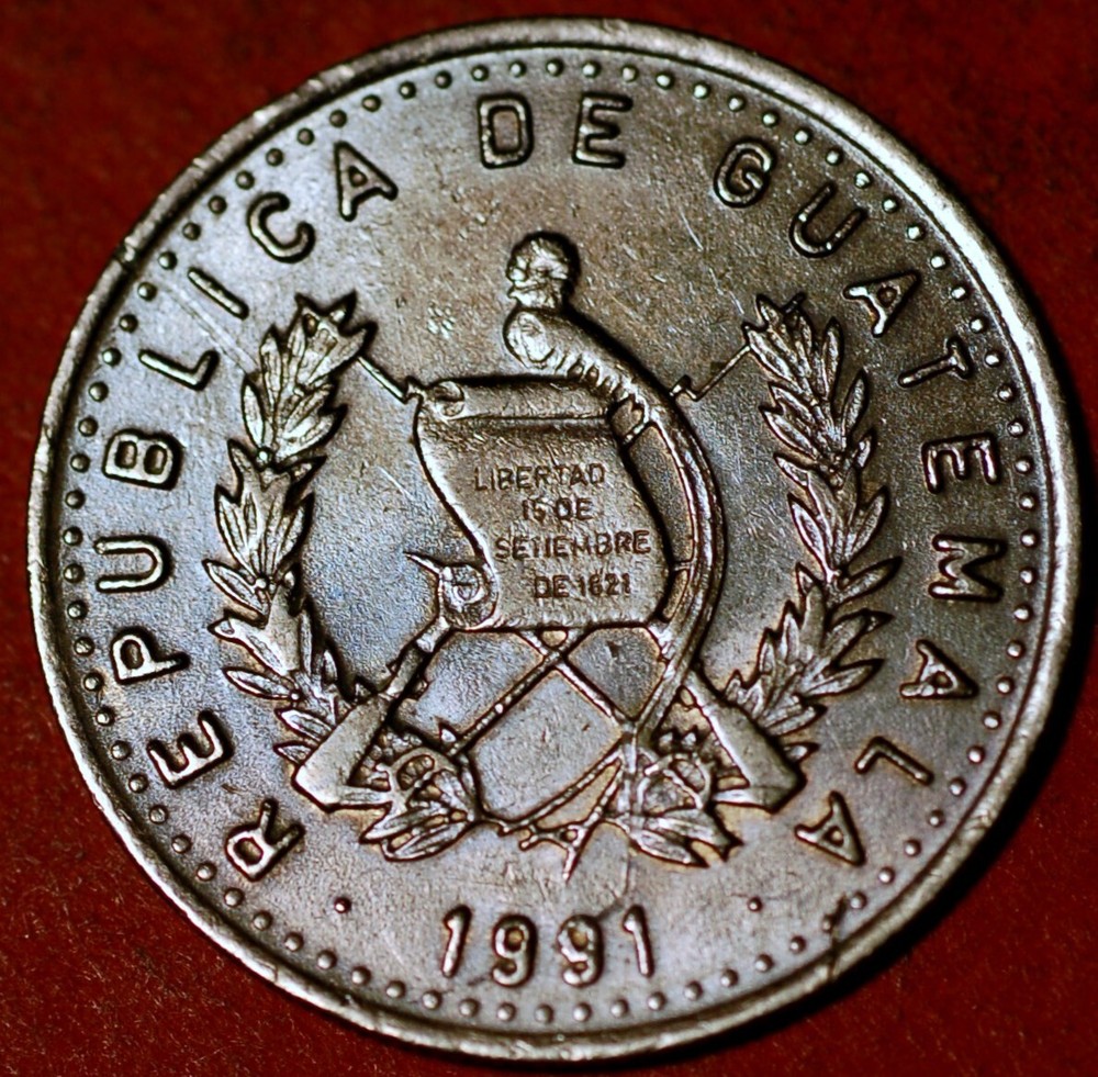 Guatemala 10 Centavos 1991 KM# 277.5