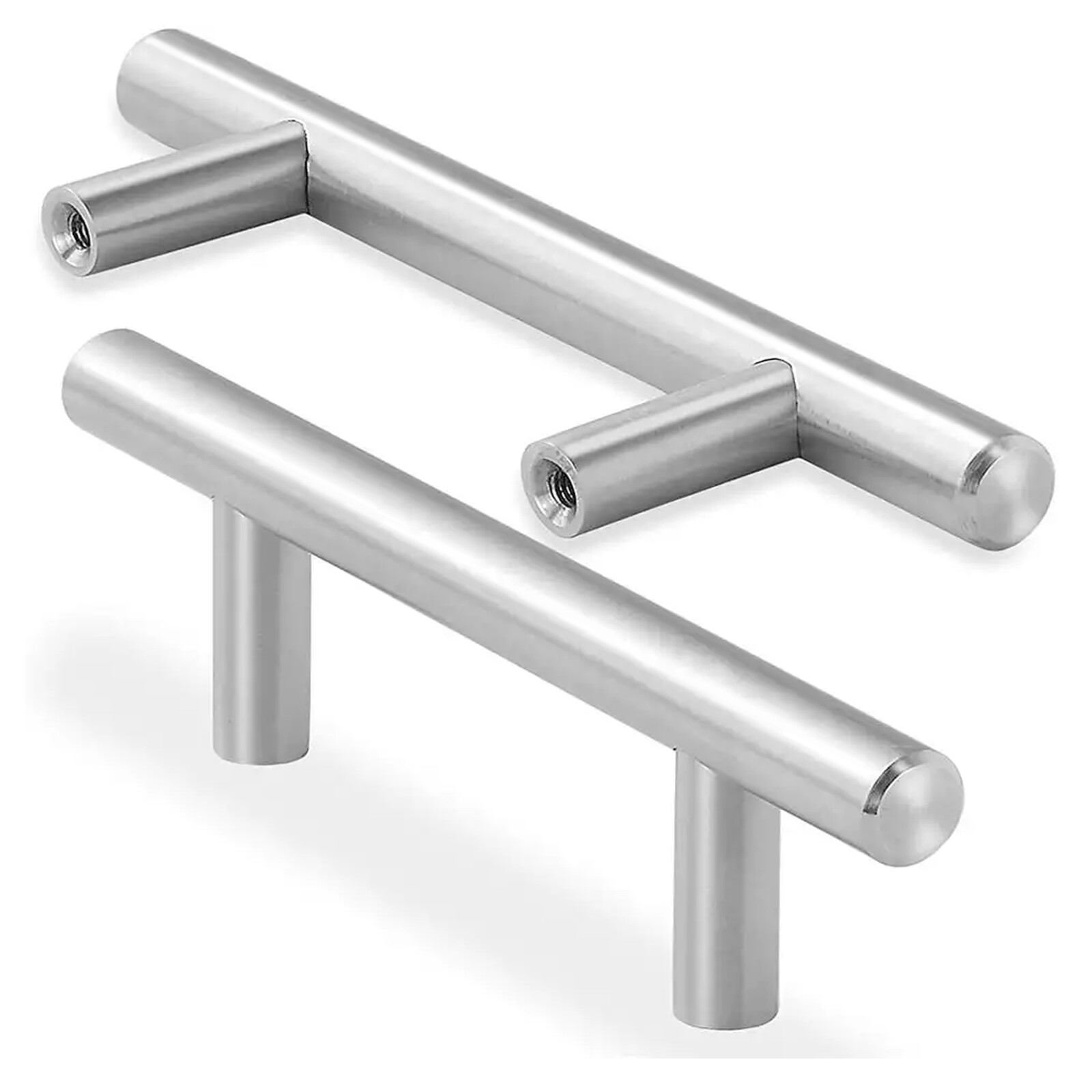 30Pack Brushed Nickel Kitchen Cabinet Pulls Stainless Steel Drawer T Bar Handles