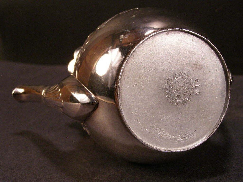 ~19 c Silver Repousse Chased Embossed Coffee Kettle Tea Pot Pairpoint Chocolate~