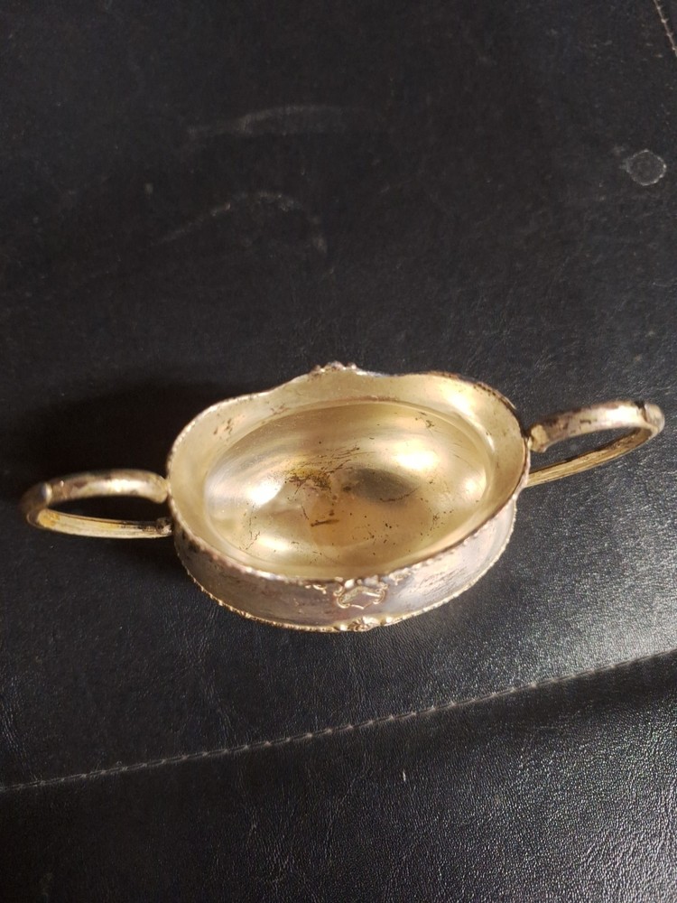 silver-plated sugar bowl