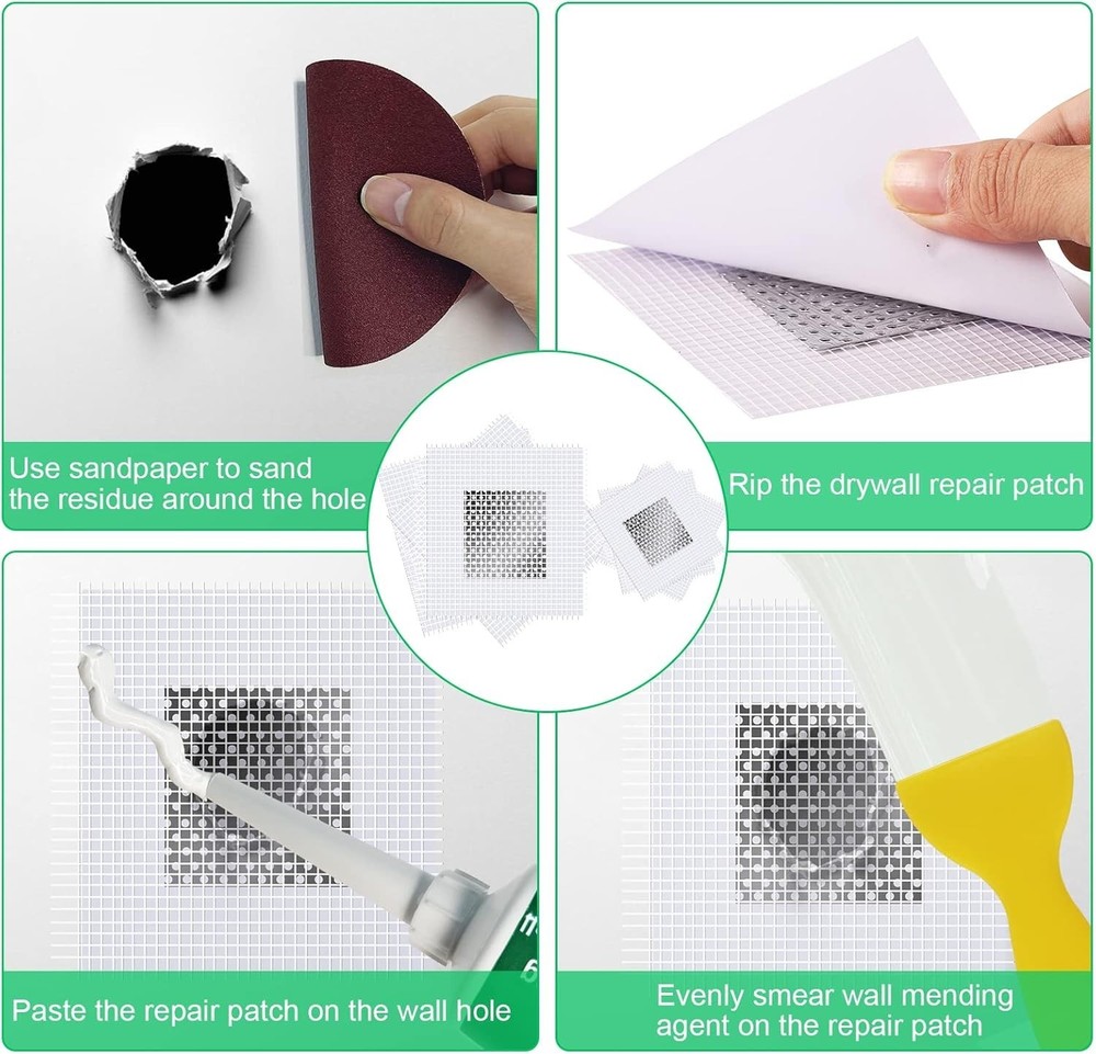 Drywall Repair Kit 2-Pack: Quick, Safe & Waterproof Wall Mending Solution