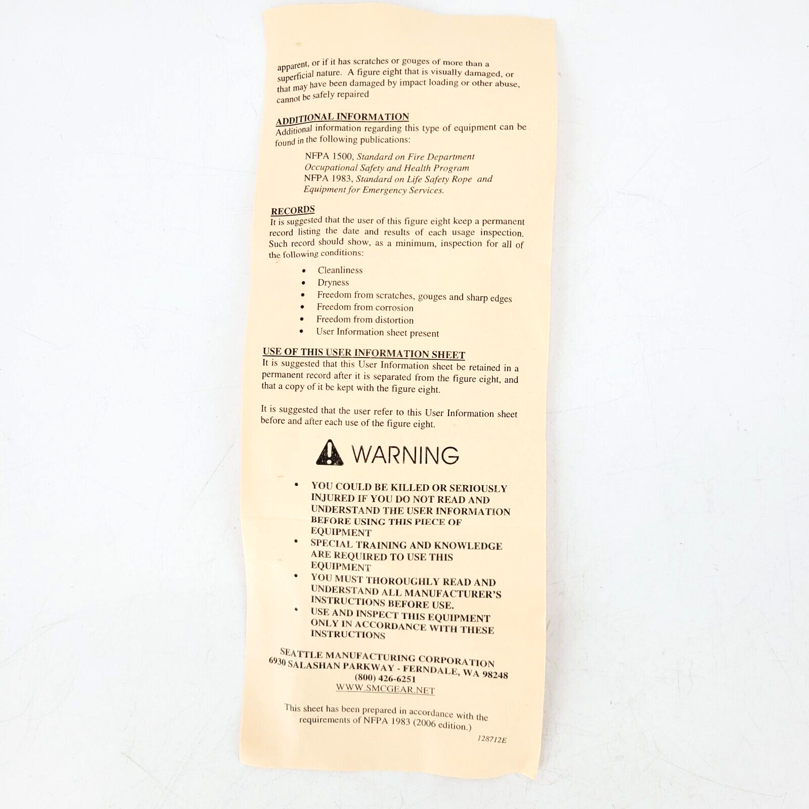 SMC Rescue 8 - NFPA Descender Mountain Climbing Black