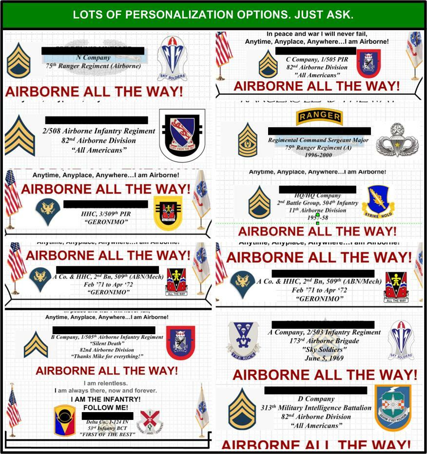 MC-NICE: ARMY Airborne Creed 82nd Airborne Division PERSONALIZED