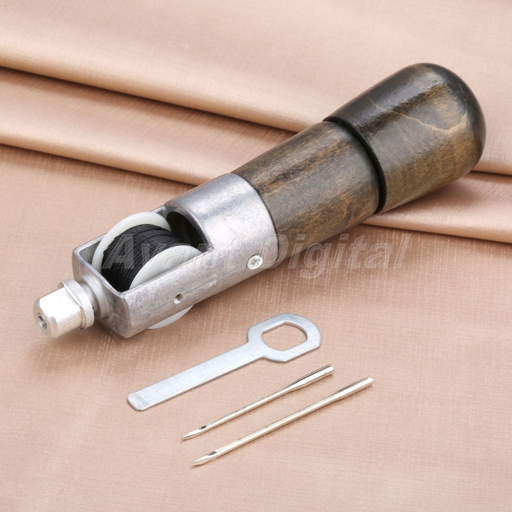 Leather Craft DIY Tool Automatic Lock Stitching Sewing Awl Needle Thread Bobbin
