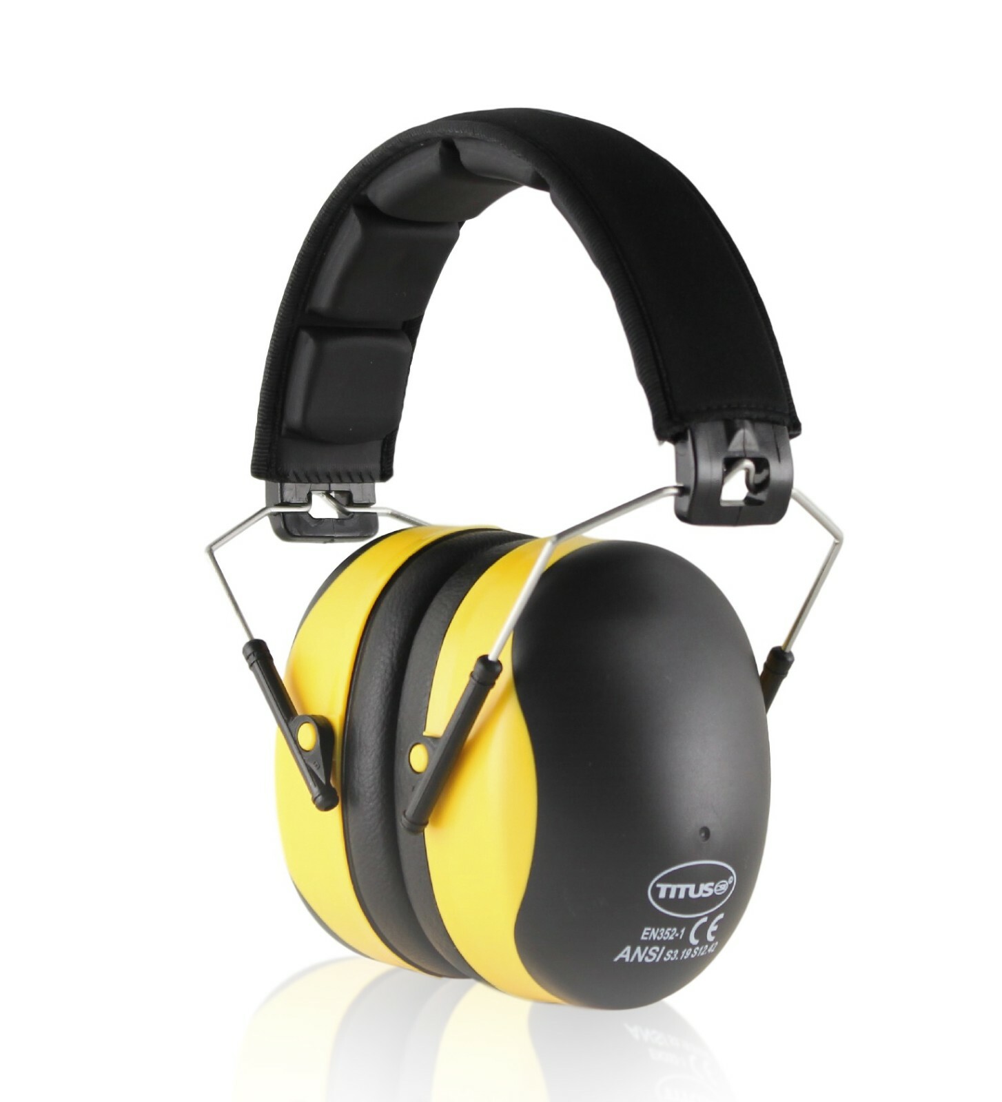 TITUS PREMIUM 37 NRR EARMUFFS HEARING PROTECTION NOISE REDUCTION w/ CASE USA