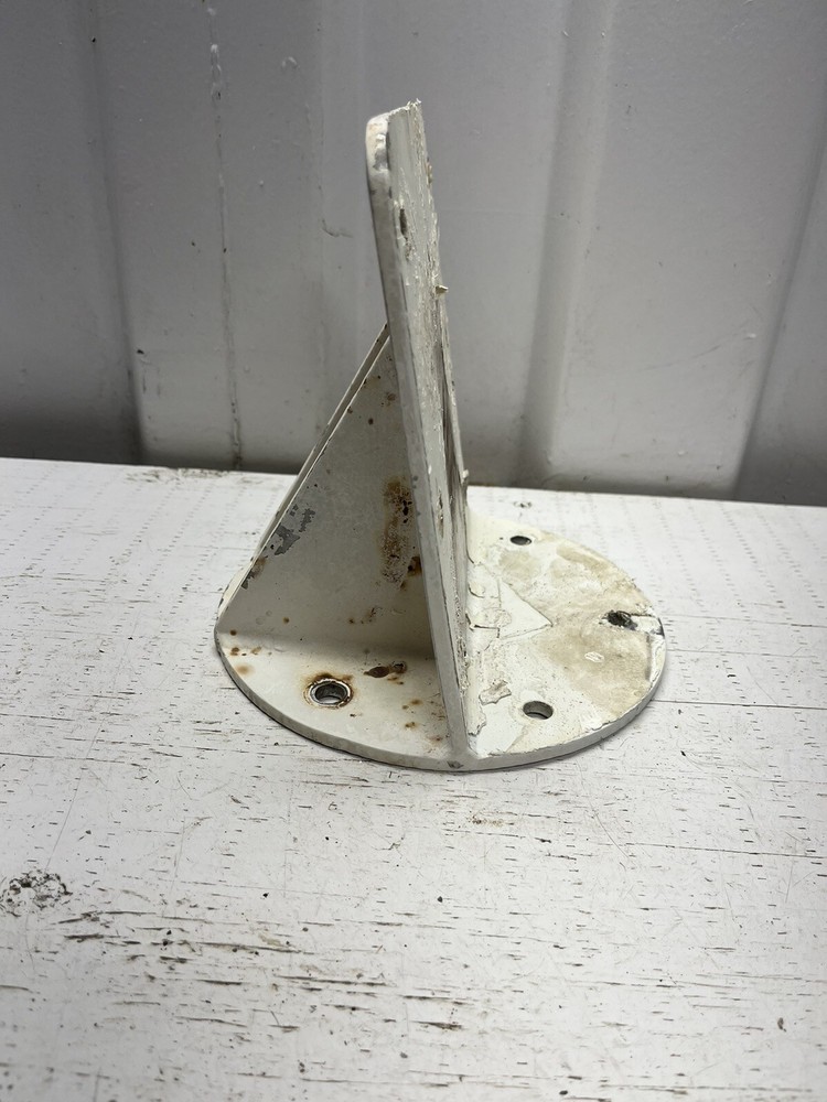 Stainless Sailboat Winch Base Bracket On 80 Degree Angle 7” Round