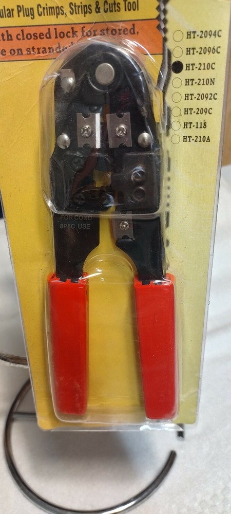 Modular Plug Crimps Strips and Cuts Tool HT-210C Core Cables 93-100-020