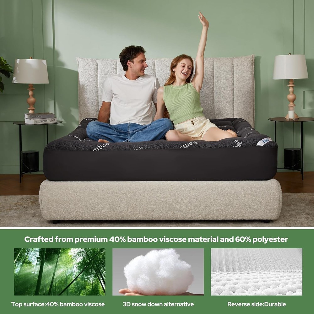 Queen Mattress Topper Viscose Derived from Bamboo