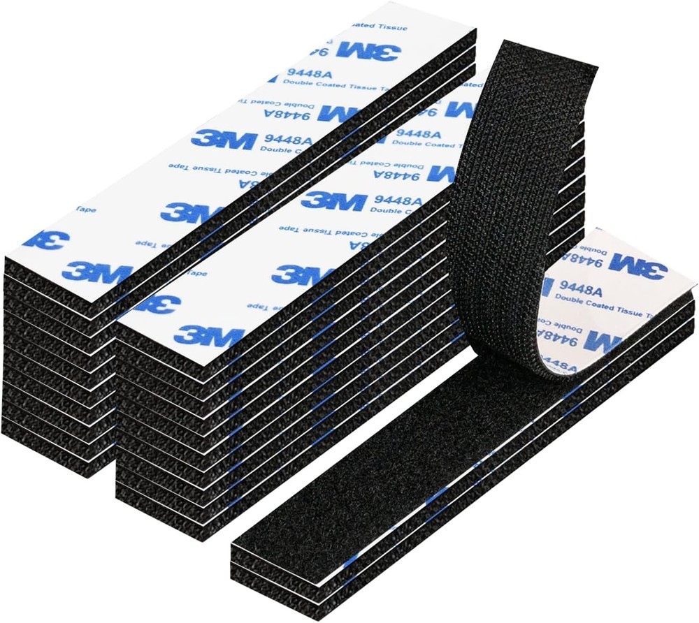 22 Sets Heavy Duty Adhesive Hook and Loop Strips, 1' x 5' with Double Sided Adhe