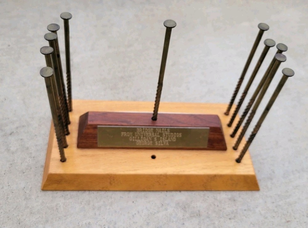 GILLIGAN'S ISLAND ~ BRIDGE NAILS ~ UNIVERSAL STUDIOS ~ ON PRESENTATION STAND!
