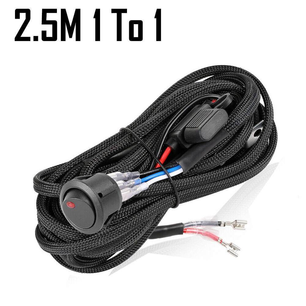 Universal Wiring Harness Kit Relay Switch Waterproof LED Work Light Bar 12V 40A