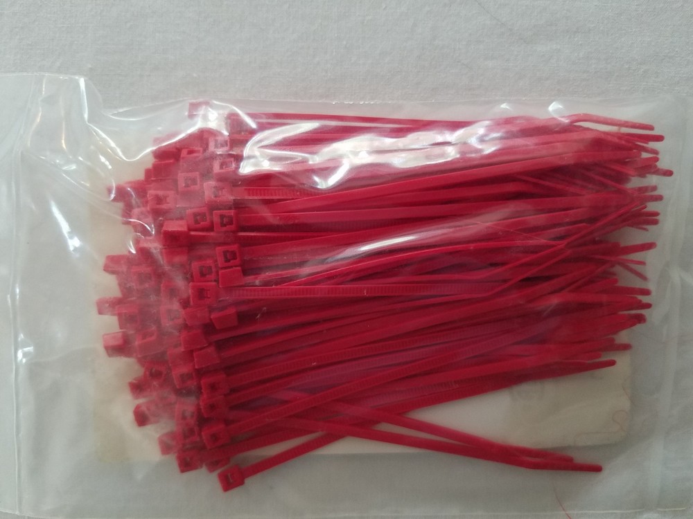 Zip Ties 4” Red - 200 Quantity