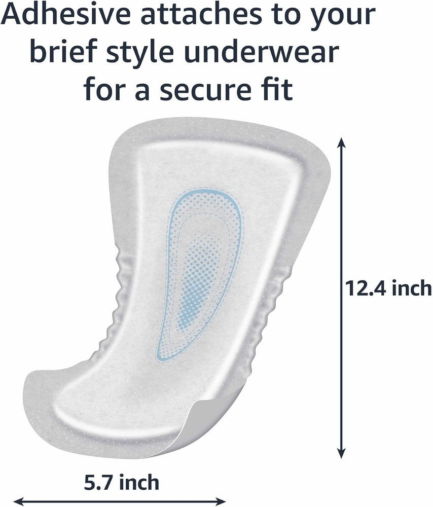 Amazon Basics Incontinence Guards for Men, Maximum Absorbency, 104 Count, 2 Pack