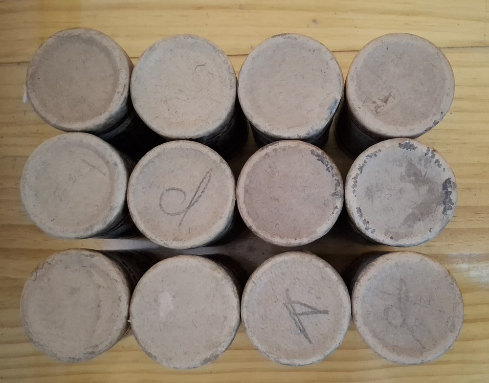12 EMPTY ORIGINAL EDISON TWO MINUTE CYLINDER RECORD BOXES NO RECORDS OR LIDS
