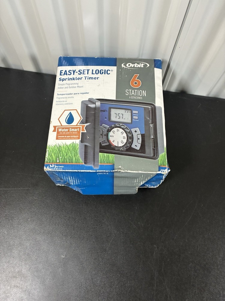 NEW Orbit Easy Set Logic Sprinkler Timer 6 Station 57896 Simple Programming