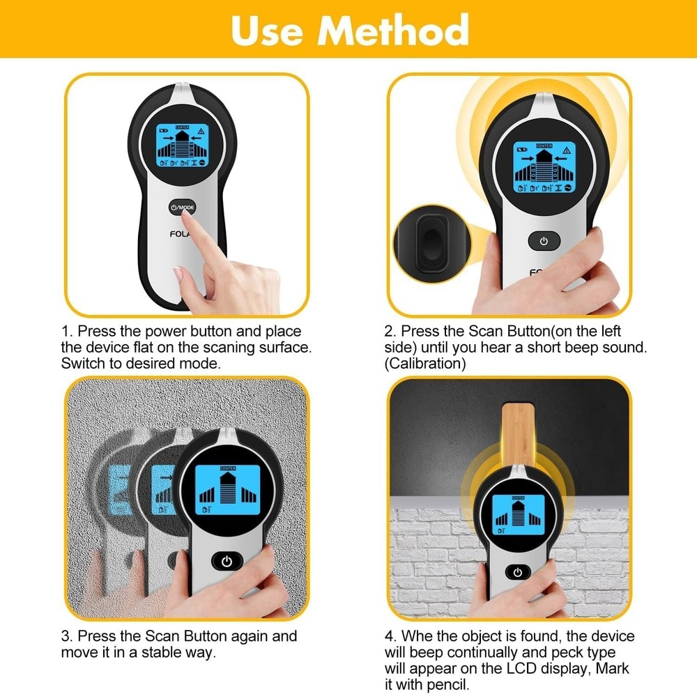 Stud Finder Wall Scanner 5 in 1 Blue