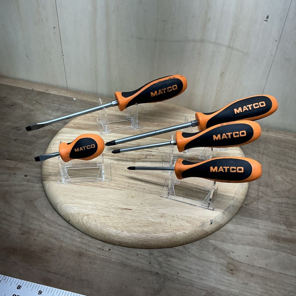 Matco Tools 5pc Screwdriver Set - Orange/Black Handle (U)