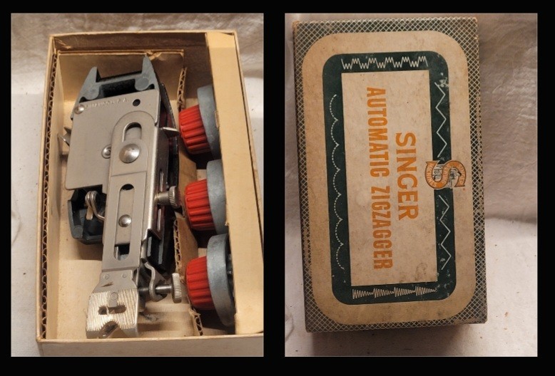 Vintage Singer Automatic Zigzagger With Original Box And Phamplet
