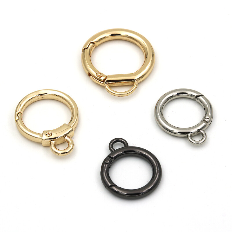 Spring Metal Ring Openable Pendant Bag Belt Strap Web Clip Buckle Trigger Clasp