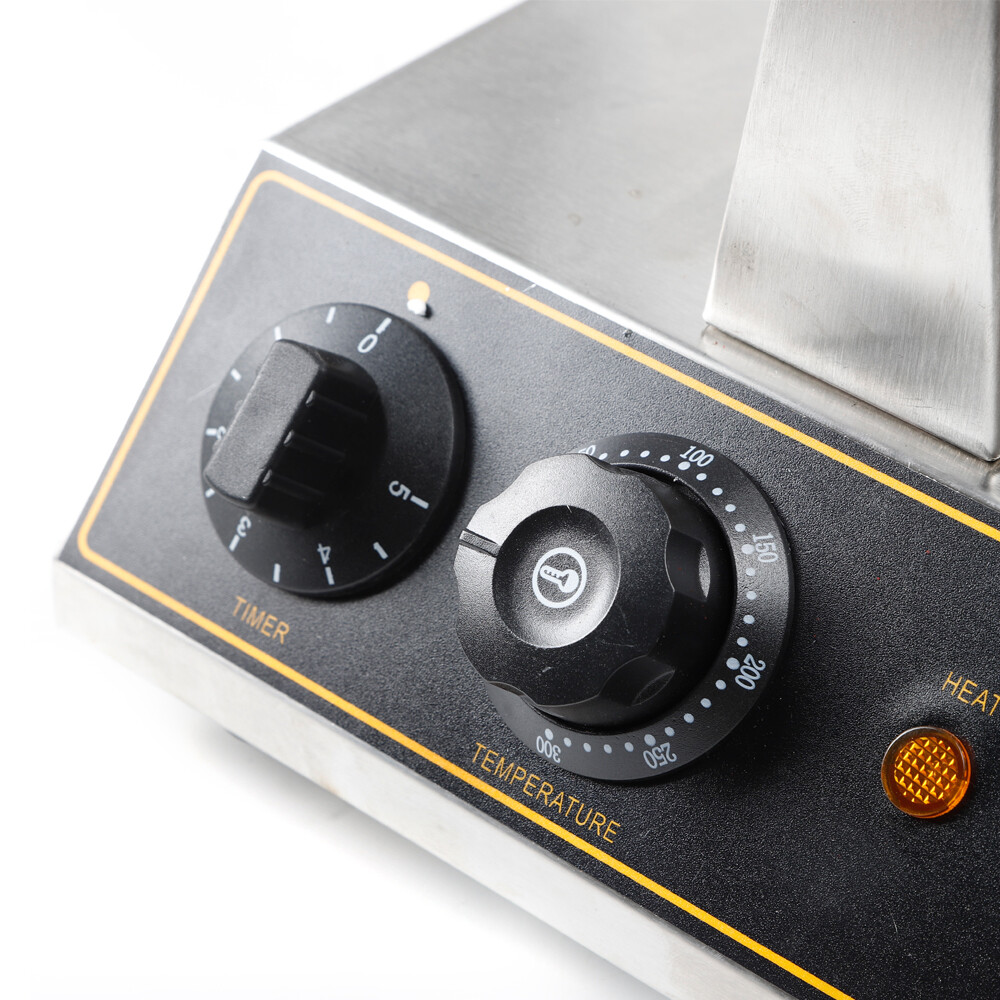 2400W Dual Head Non-Stick Breakfast Round Belgian Waffle Maker Commercial