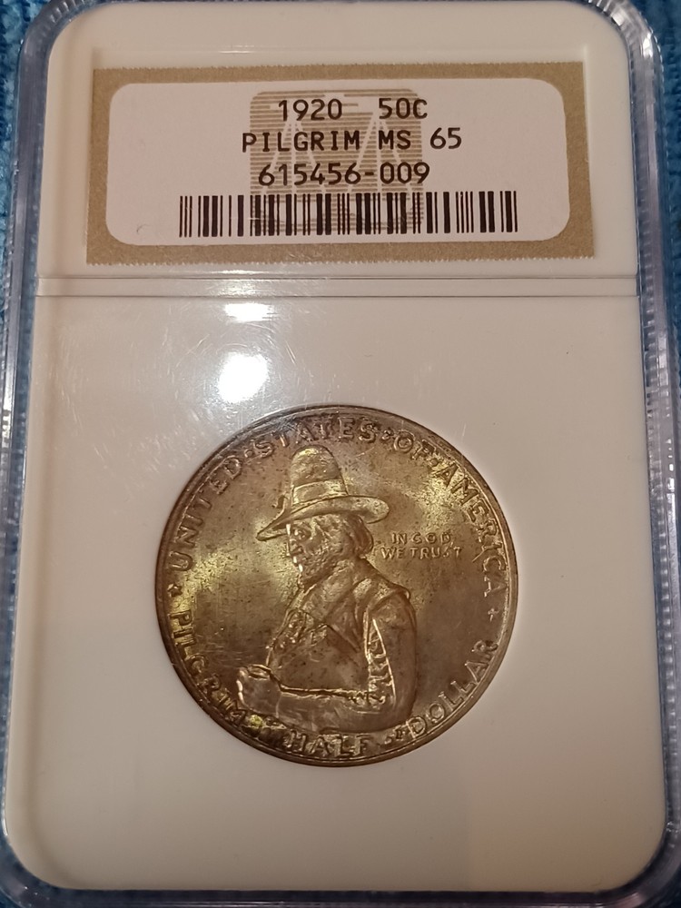 1920 Pilgrim Tercentenary Commemorative Half Dollar NGC MS65 GEM Original Tone