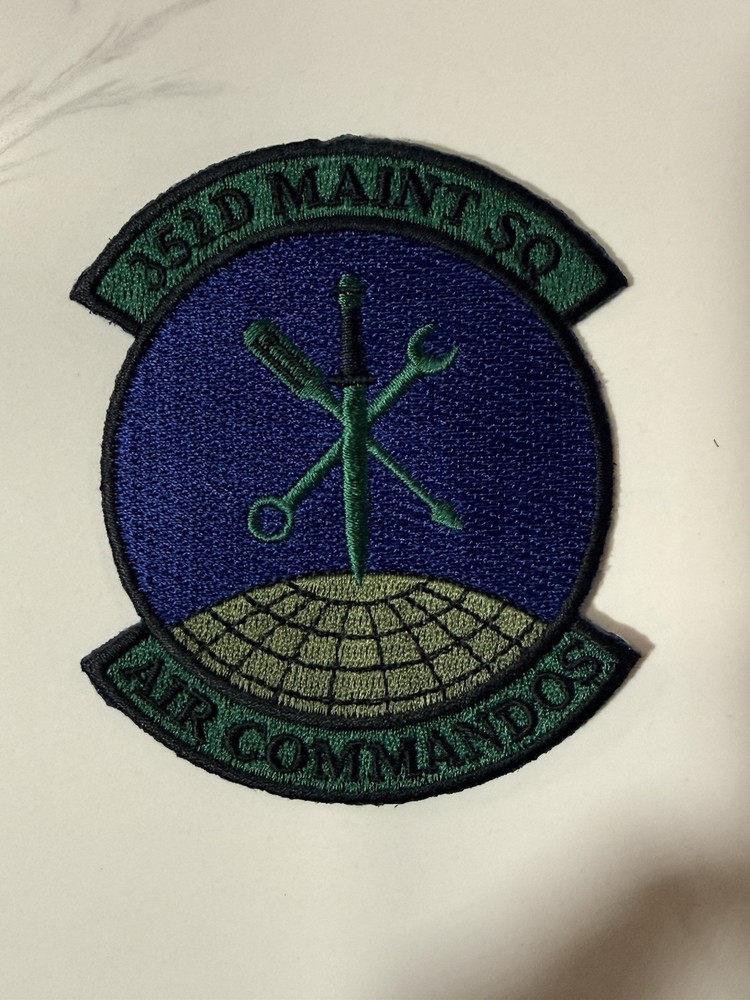 US AIR FORCE USAF 352nd MAINTENANCE SQUADRON “AIR COMMANDOS” MILITARY PATCH