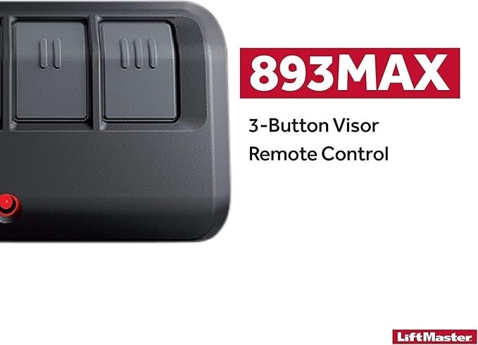 5 Pack 893 MAX LiftMaster 3 Button Visor Remote Control Garage Door Opener