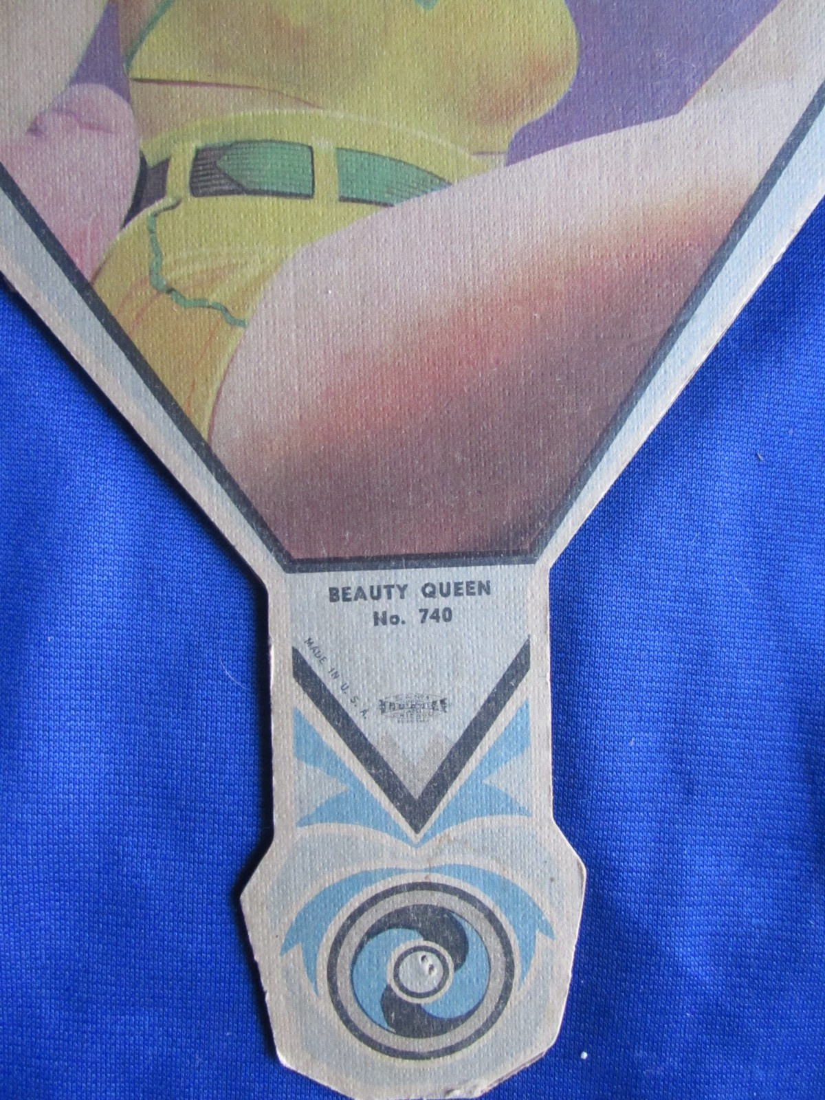 Antique 1920s Advertising Hand Fan Beauty Queen Chicago Store