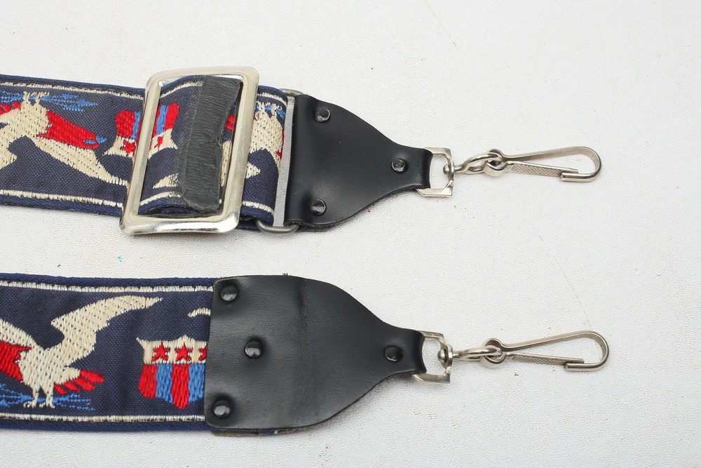 RETRO camera shoulder Strap Eagle Shield Red/White/Blue * Hippie Type+ Patriotic