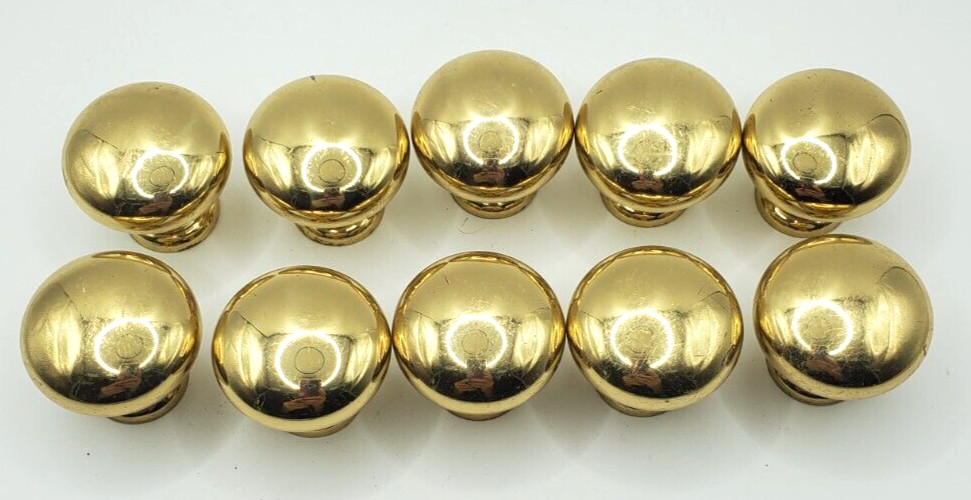 Brass Door Pull Ready to Install Gold Round Drawer Pulls Screws Vary 10 Count