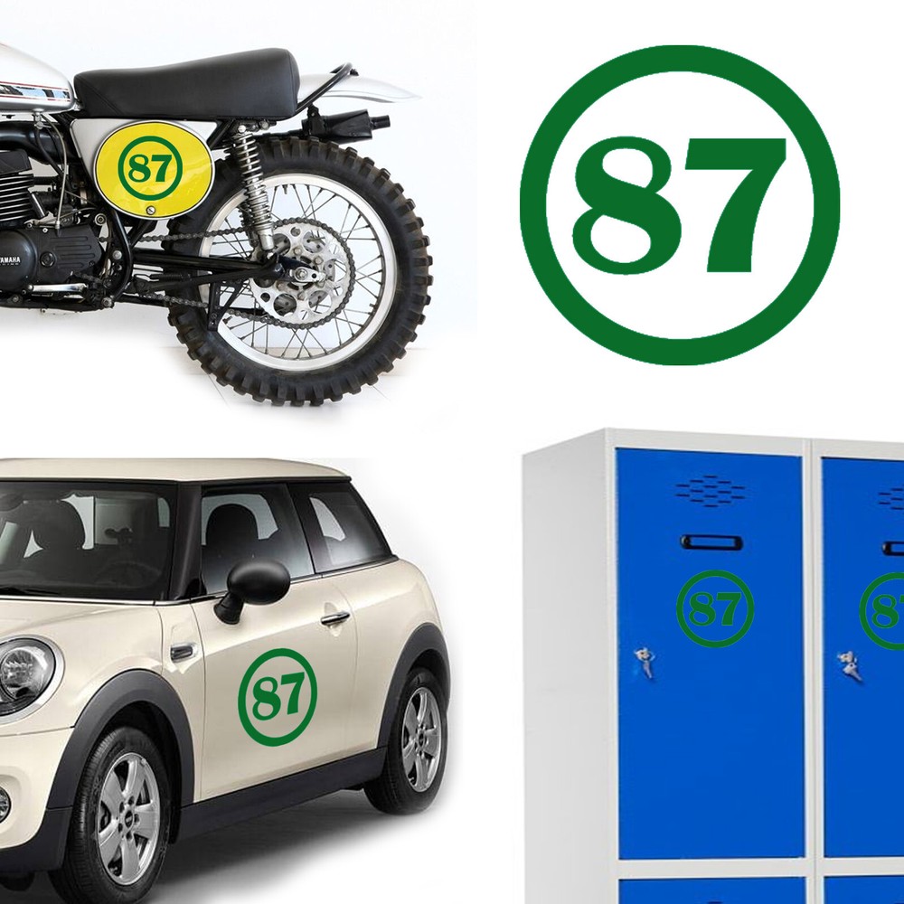 Number 87, Sticker Vinyl Version v1c