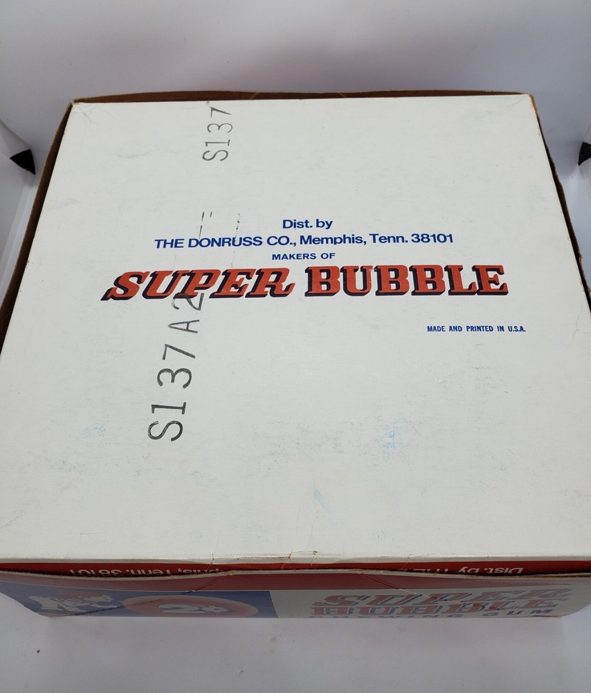SUPER BUBBLE chewing bubble gum Donruss 1960s 260 count 2 cent candy box only