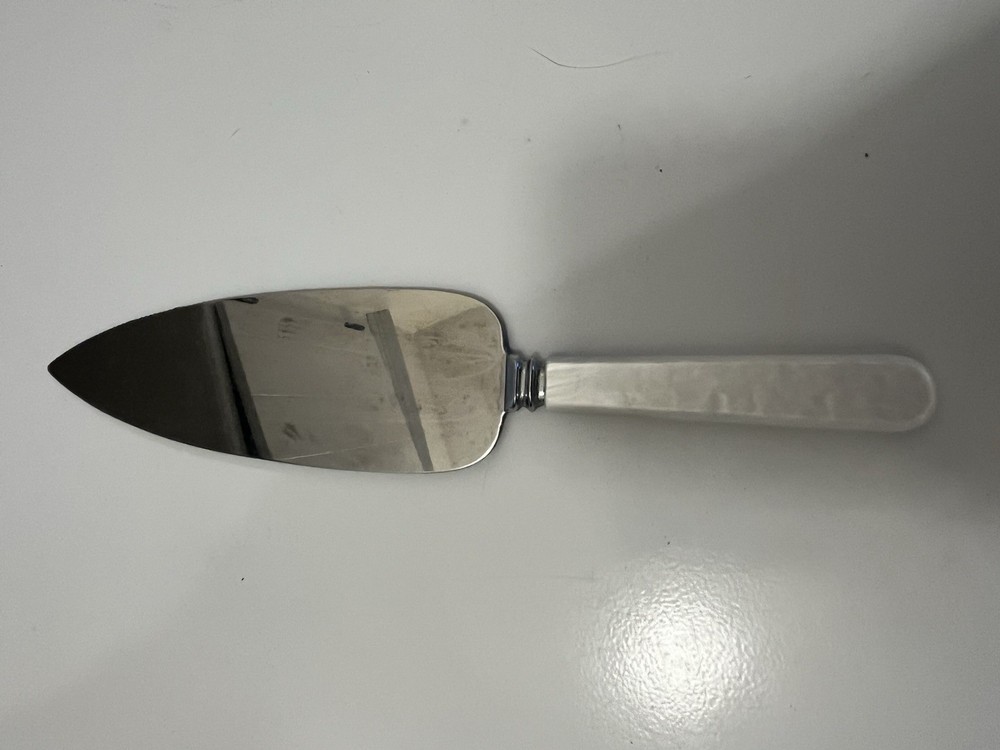 Vtg Treasure Masters Stainless Pie & Cake Server England Pearlized Handle