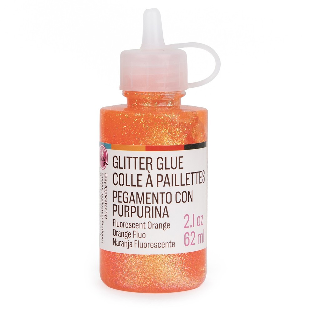 CousinDIY Glitter Glue 2.1oz-Fluorescent Orange