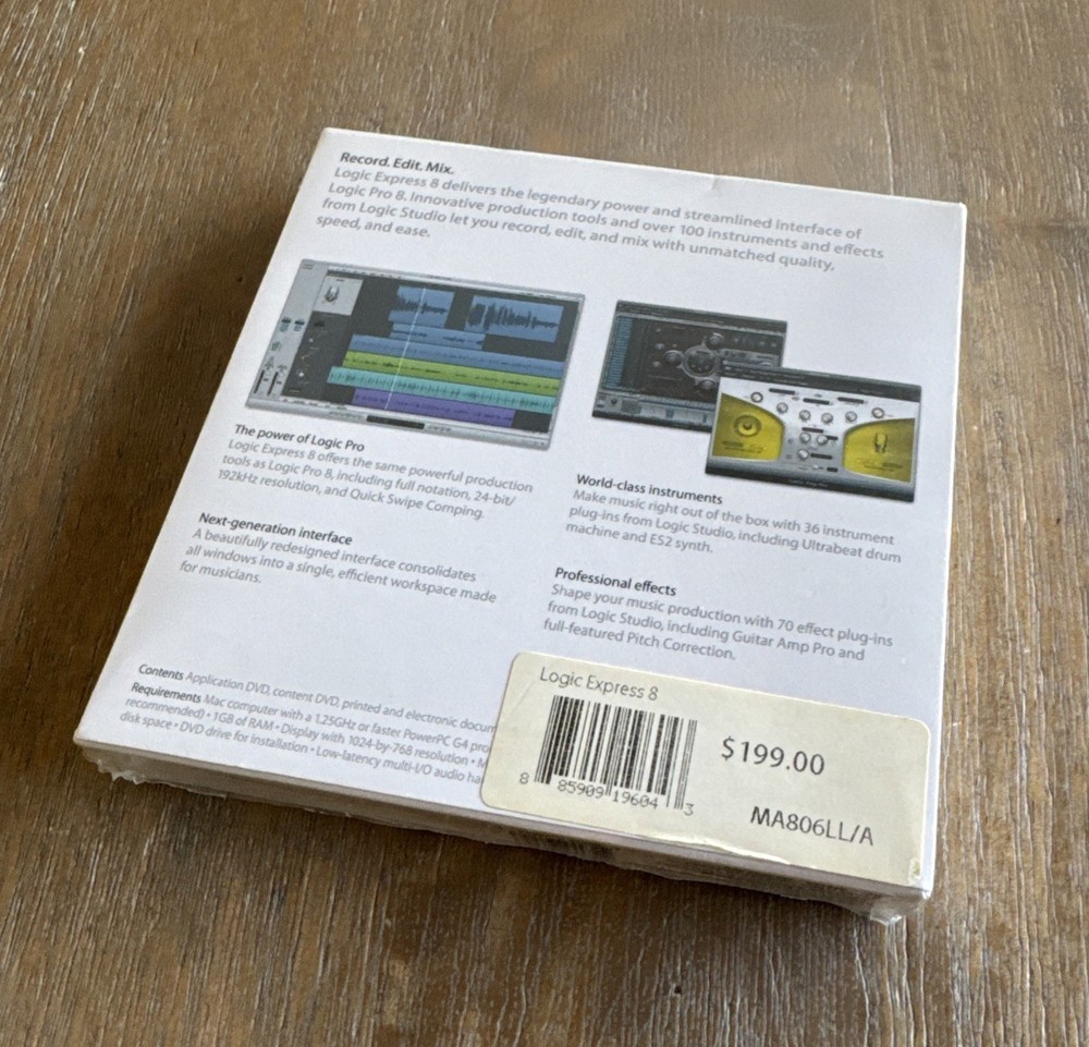 Apple Logic Express 8: Intel-based (Mac) retail key/Sealed