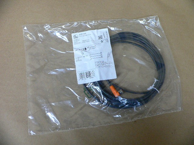 Ifm Efector Evc145 Cable W/ Angled Socket Brand New