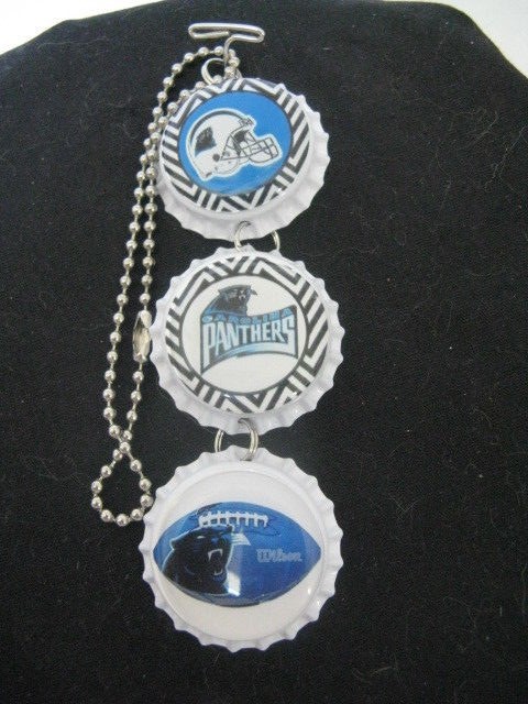 1" Bottle Cap Image R/View Mirror ~ Handcrafted ~ **Gift Idea ~ Panthers