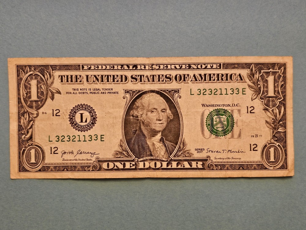 ONE DOLLAR 1$ TRINARY NOTE 32321133 FANCY NUMBER COOLNESS 97.4% 2017 FLOATING 3