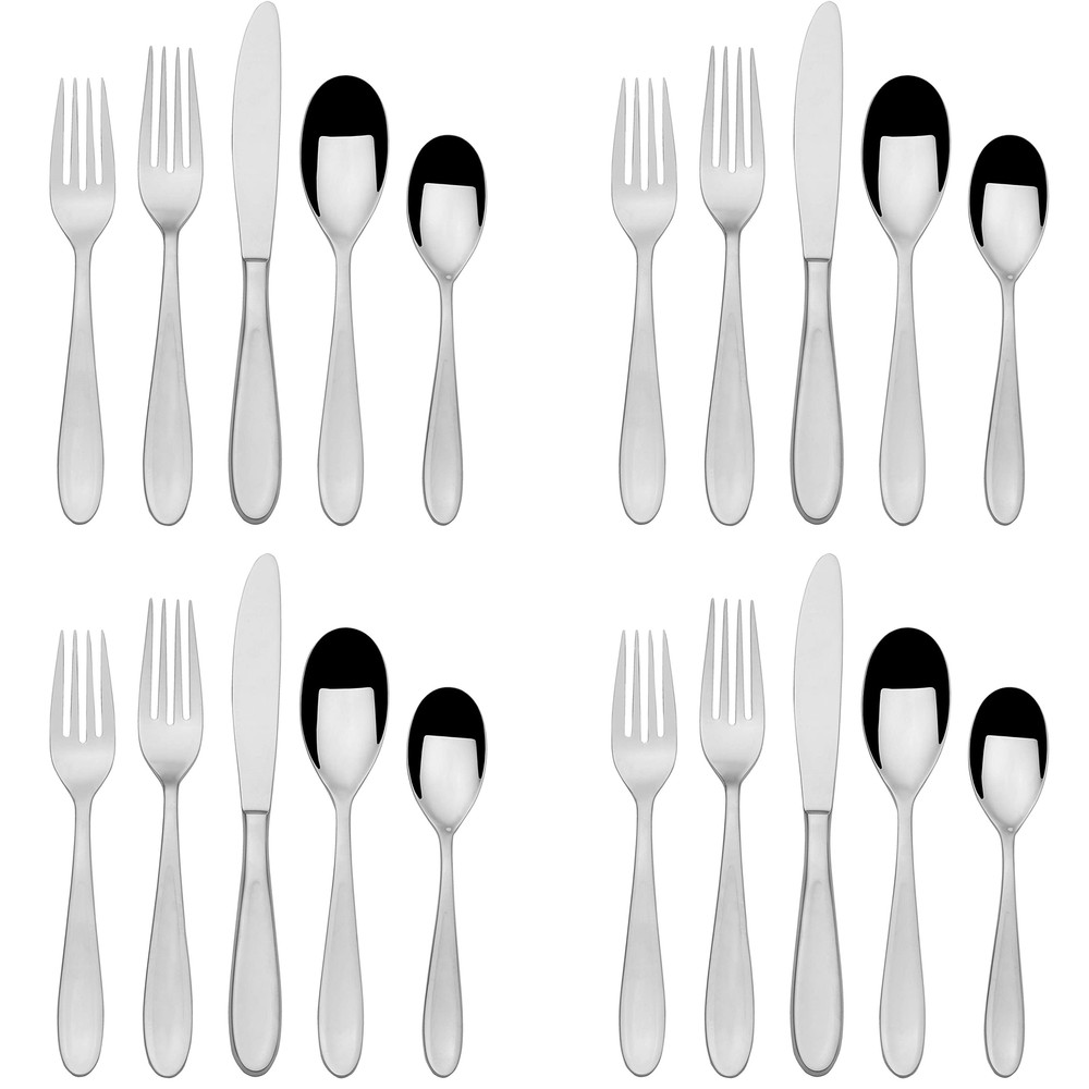 Studio Nova Contour 18/10 Stainless Steel 20pc. Flatware Set (Service for Four)
