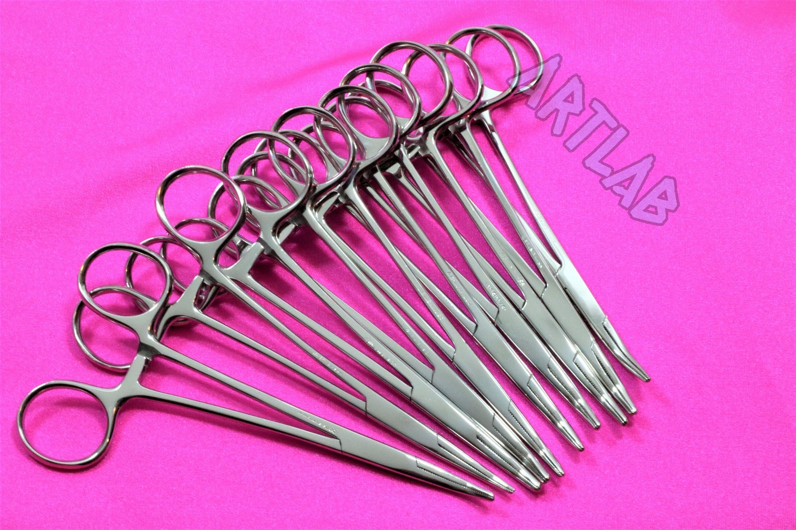 10 PC MOSQUITO HEMOSTAT FORCEPS 5" CURVED STAINLESS STEEL SURGICAL MEDICAL
