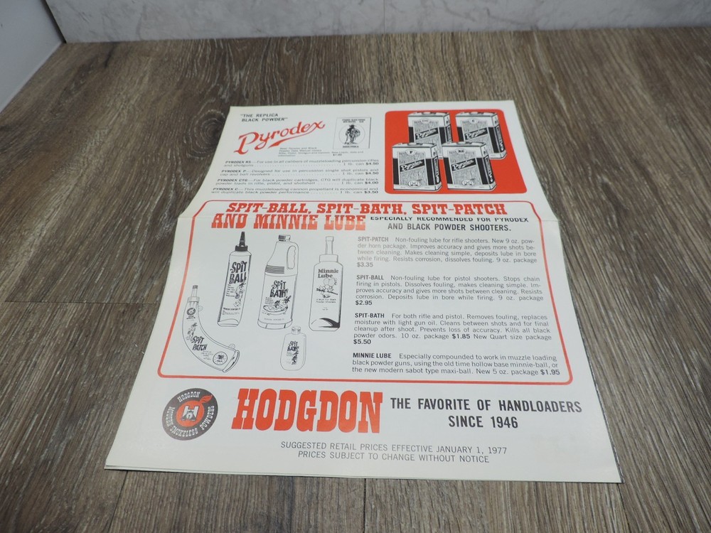 Hodgdon Advertising Pamphlet