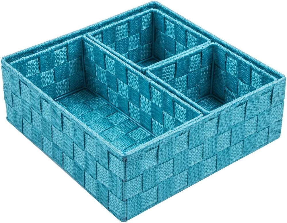 Small Black Baskets Cube Bin Container Tote,Woven Storage Baskets Organizing