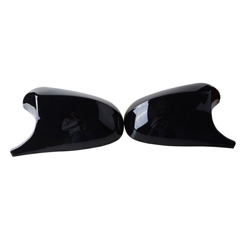 2x Mirror Cover Cap M Style Gloss Black For BMW E81 E82 E87 E90 E91 E92 E93 LCI