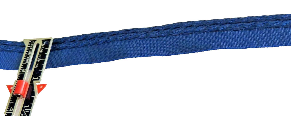 11 Yards 1/4" Blue Rayon Textured Flat Insertion Braid ABB321