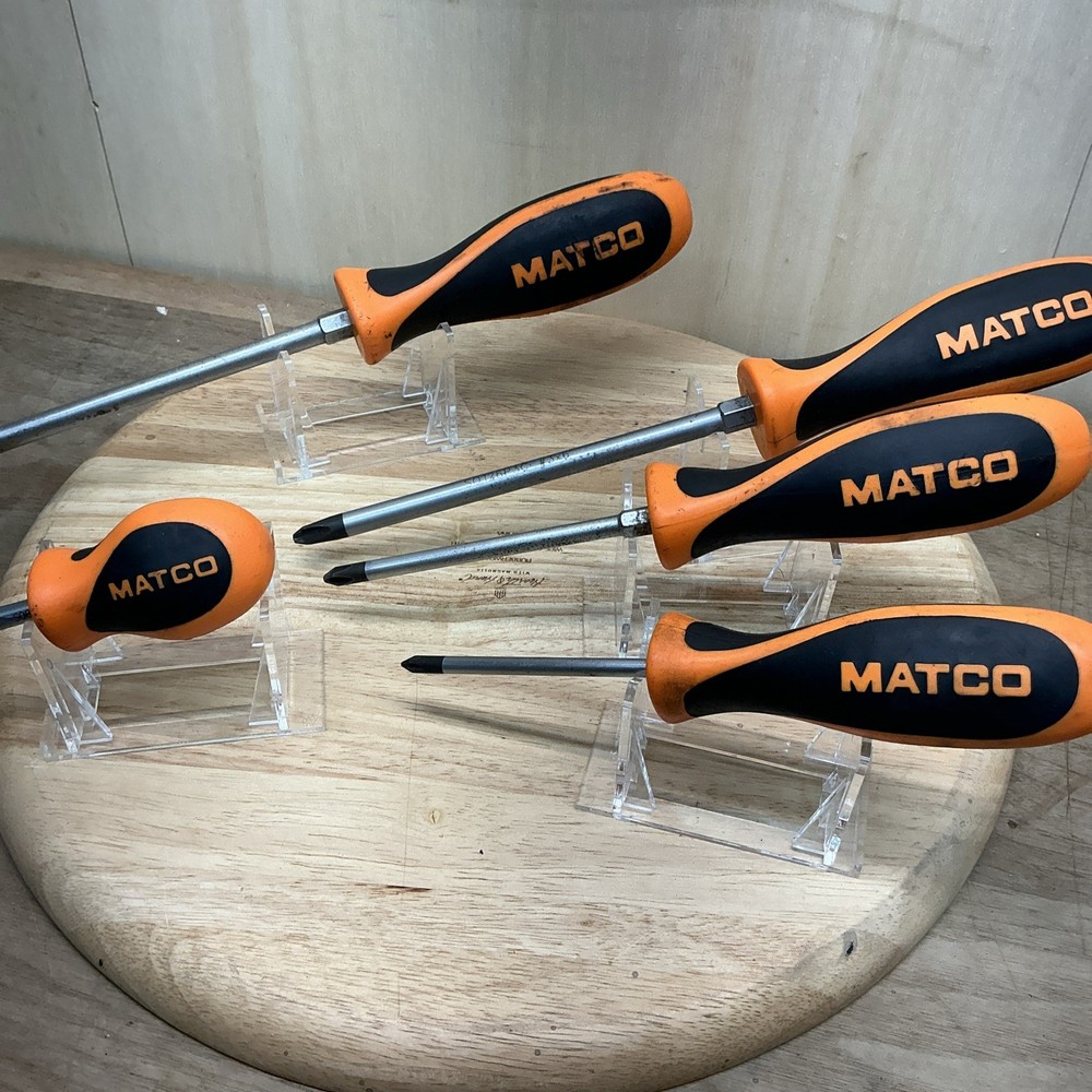 Matco Tools 5pc Screwdriver Set - Orange/Black Handle (U)