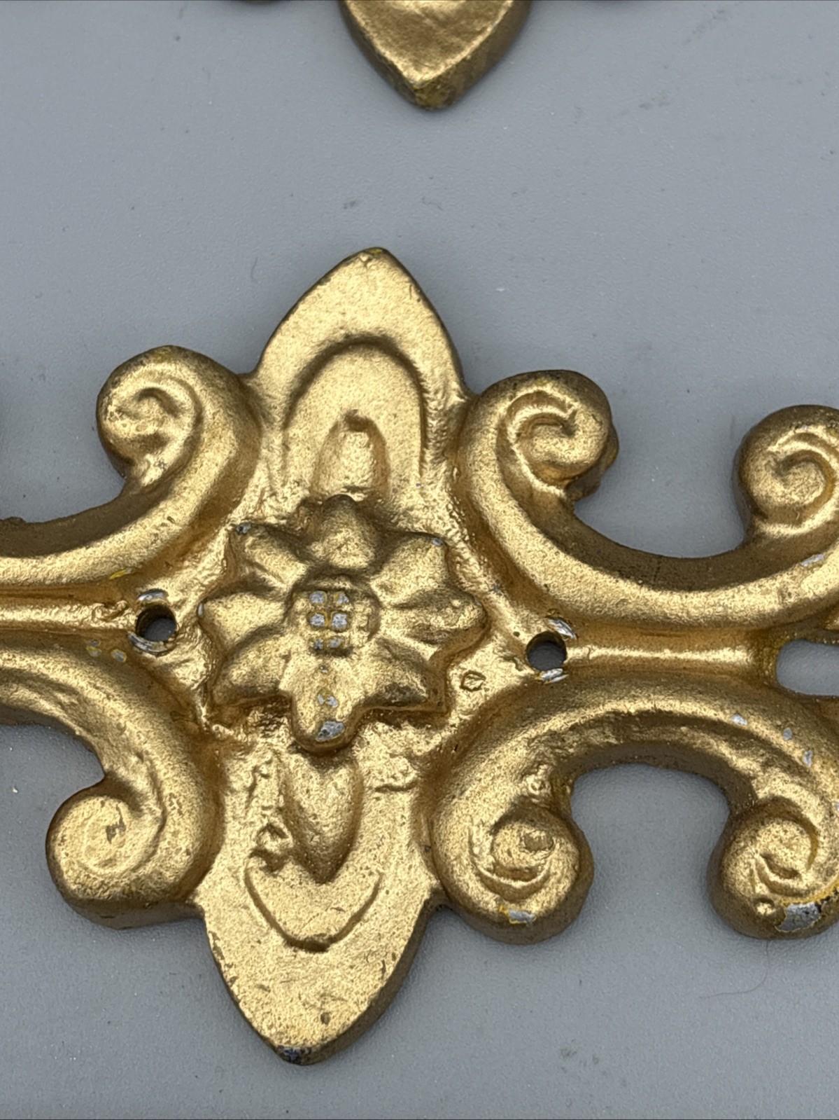 Vintage Brass Gold-tone Metal Decorative Wall Frame Accents - Lot of 8, 4 sets